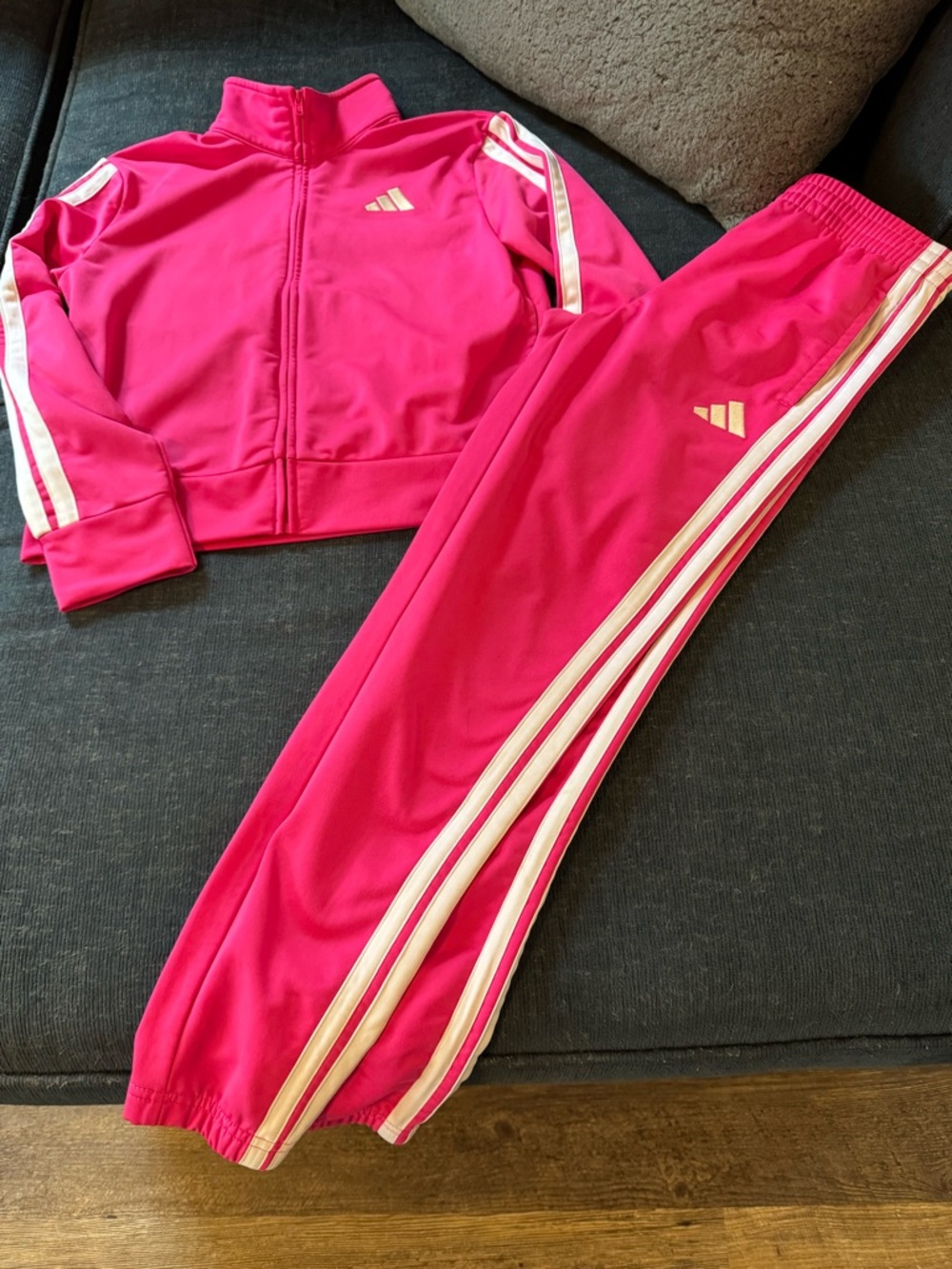 Girls adidas Pink Track Jacket & Pants Set